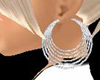 *T* Silver Hoop Earrings