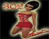 302 red N gold club dres