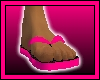 Hot Pnk/Blk Flip Flops