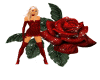 SEXY LADY WITH ROSE..