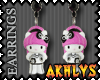 Earrings *pink head*