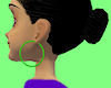 Green Glow Hoop Earrings