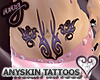 Anyskin belly and collar bone tattoos for females in Purple colors