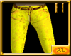 yellow hippy jeans
