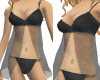 Black Velvety Babydoll