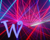 *W* Neon Laser Backdrop