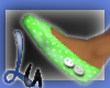 [L] green ballet flats