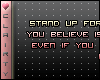 C* Stand up for yourself