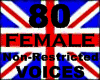 %) 80 Female Brit Voices