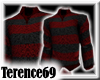69 Sweater Stripe-Black Red