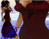 deep red velvet dress
