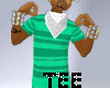 Striped vtee Green