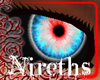 Demonic Neon Blue Eyes