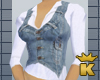 {K} Blue Denim Vest