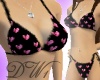 Pink Hearts String Bikin