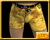 Yellow velvet shorts 