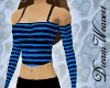 Blue/Black Fingerless Gl