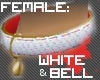 K~ White collar w' bell