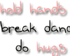 Hold hands not grudges
