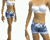 Lace Top & Jean Shorts