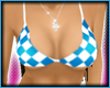 Diamond Bikini Top Blue