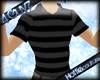 [Hot] Blc/Gry Strp Shirt