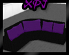 Pur & Blk Sect. Sofa