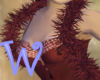 *W* Burgundy Sparkle Fur