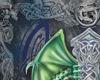 Dragon behind a cross