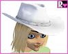 White Cowgirl Hat w/ Blond Hair