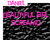 Beautiful girl screamo