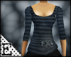 [E] Navy Striped Top