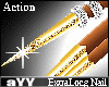 Diamond Extra Long Cross Nails With Action Gold