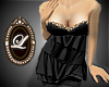 LIZ blk ruffle top