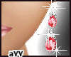 aYY-Diamond Drop Earrings Ruby
