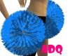 Blue Glitter PomPoms