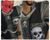 PP~skully polo shirt/D