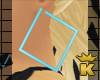 {K} Cyan Square Hoops