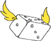 Dice with wings