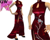 Silk Chinese Gown Red