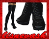 (L) Thigh Hi Boots Black