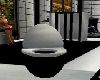 Black and chrome toilet