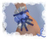 {L} Blue & White Corsage