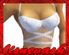 (L) White Fishnet Top
