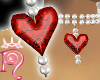 Heart Pendant Pearl/Ruby