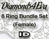 (ID) 8 Bundle Ring Set
