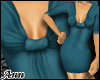 ANN Bow Bust Dress TEAL