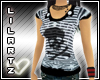 +L~A+ Striped Skull Tee