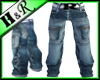 scraped jeans
