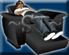 ~ST~Blk Modern Recliner